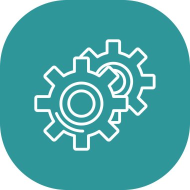 dişliler düz vektör simgesi