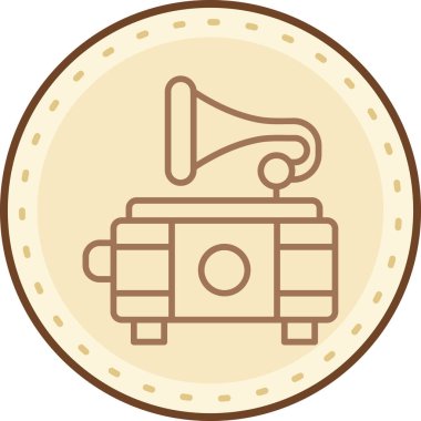 Tek bir izole simgenin vektör illüstrasyonu