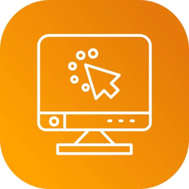 monitör web simge vektör çizim