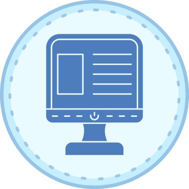 Bilgisayar. Web simgesi basit illüstrasyon