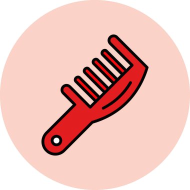 Çizgi film kırmızı fırça simgesinin vektör çizimi