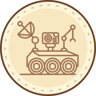 Bir robot simgesinin vektör illüstrasyonu