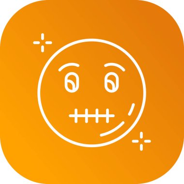 Bir yüz simgesinin vektör illüstrasyonu