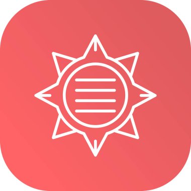 Güneş simgesinin vektör illüstrasyonu