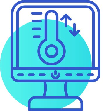 Sıcaklık simgesi, vektör illüstrasyonu