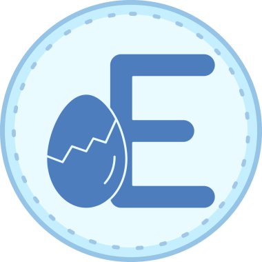 Yumurta simgesi, vektör illüstrasyonu basit tasarım