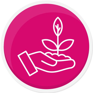 Bitki simgesinin vektör illüstrasyonu