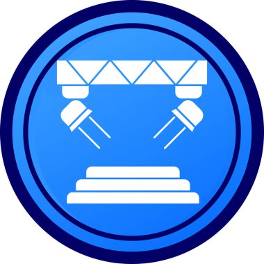 Dondurma mavi simge vektör