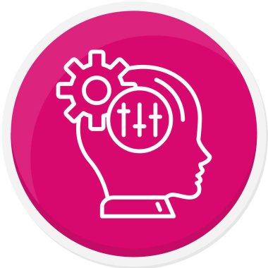 Beyin. Web simgesi basit illüstrasyon