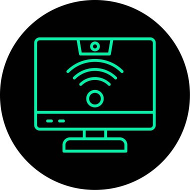 bilgisayar ekranı simgesi, vektör illüstrasyonu