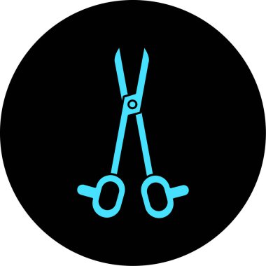 Soyut arka grupta izole edilmiş makas simgesi