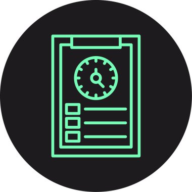 Beyaz arkaplanda vektör raporu düz simgesi