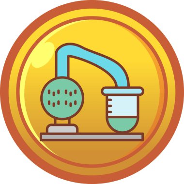 Düz stil kimya laboratuarı simgesi