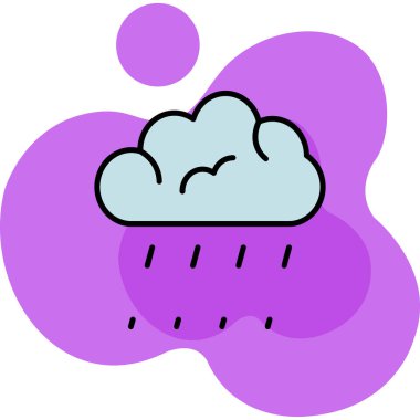 Bulut. Web simgesi basit illüstrasyon