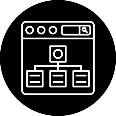 tarayıcı simgesi vektör illüstrasyonu