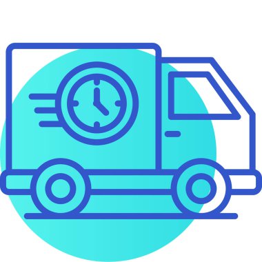 Teslimat. Web simgesi basit illüstrasyon