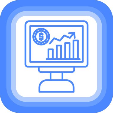 analitik iş grafiği simgesi - taslak biçimi