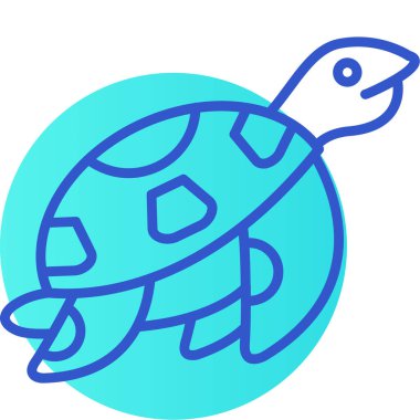 Kaplumbağa ağ ikonu vektör illüstrasyonu