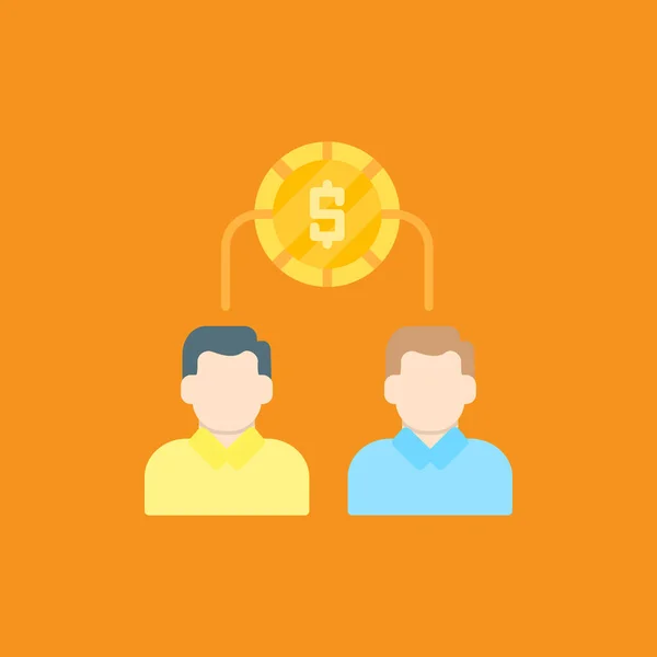 Hissedar simgesi, vektör illüstrasyonu basit tasarım