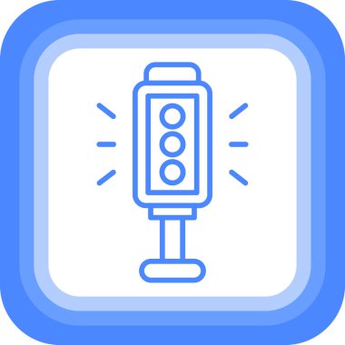 Trafik ışığı simgesi, vektör illüstrasyonu