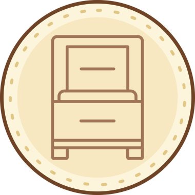 mobilya ikonu vektör illüstrasyonu