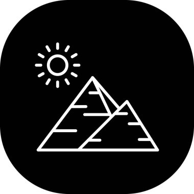 piramit simgesi, vektör illüstrasyonu basit tasarım