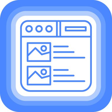 Web yerleşim simgesi, vektör illüstrasyon tasarım arkaplanı