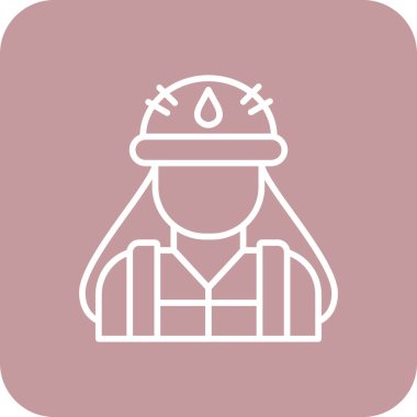 İtfaiyeci simgesinin vektör çizimi