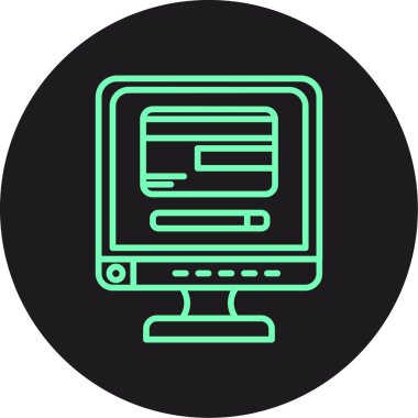 Dizüstü bilgisayar simgesi vektör çizimi