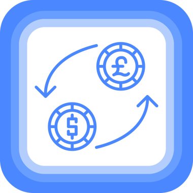 Döviz bürosu. Basit illüstrasyon