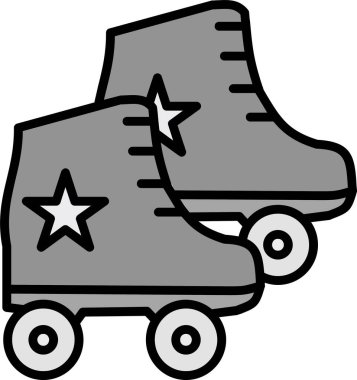 Kaykay simgesi vektör illüstrasyonu