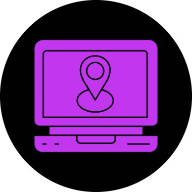 konum. Web simgesi basit illüstrasyon