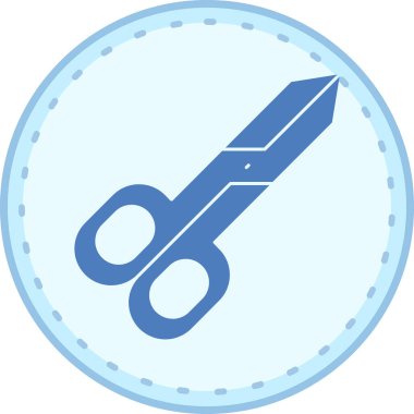 Makas. Web simgesi basit illüstrasyon