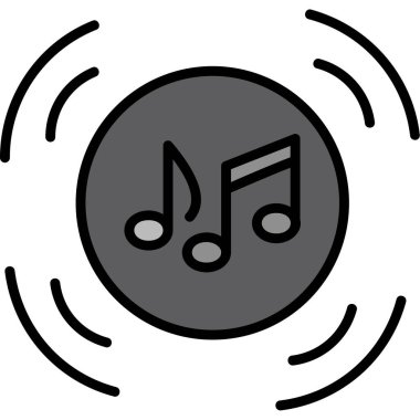 Müzik simgesi vektör illüstrasyonu