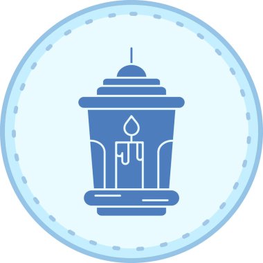 Bir mum simgesinin vektör illüstrasyonu