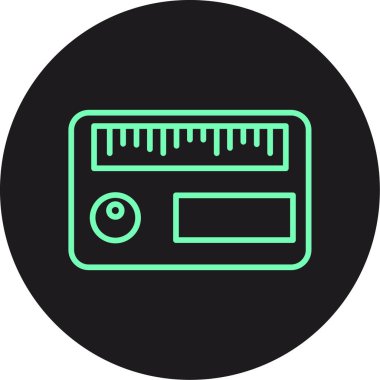 Bir mezura ölçüm simgesinin vektör illüstrasyonu