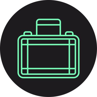 Evrak çantası. Web simgesi vektör illüstrasyonu