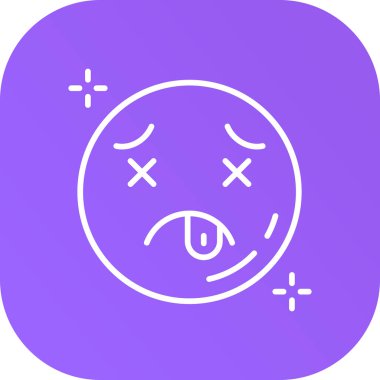 Emoji simgesinin vektör çizimi, gözleri ve gözleri olan, mutlu, emoji simgesi ile izole edilmiş simge simgesi. tikon emoji tikon yüz tikonu