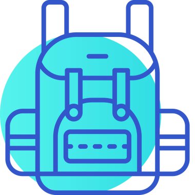 Sırt çantası modern simge, vektör illüstrasyonu