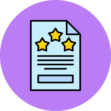 Sertifika simgesi, vektör illüstrasyonu