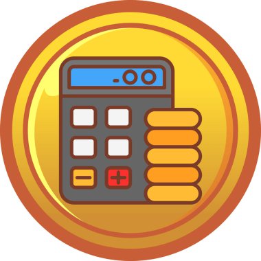 Moda Biçiminde Hesaplayıcı Simgesi İzole Arkaplan