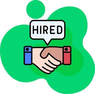 İşe Alım simgesi düz tasarım