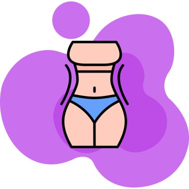 bikini bikini bikini ikon vektör çizimi