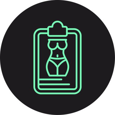 güzel bikini mayo çizgisi vektör simgesi