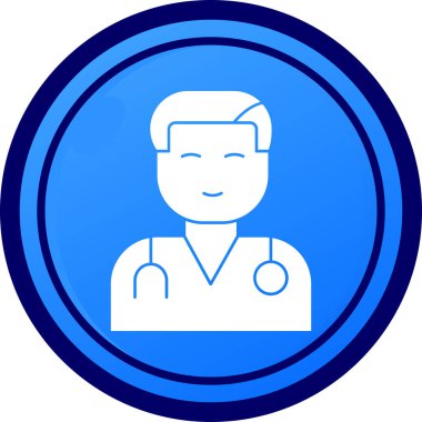 Doktor. Web simgesi basit illüstrasyon