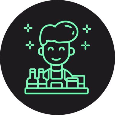 Çantalı bir adamın vektör çizimi