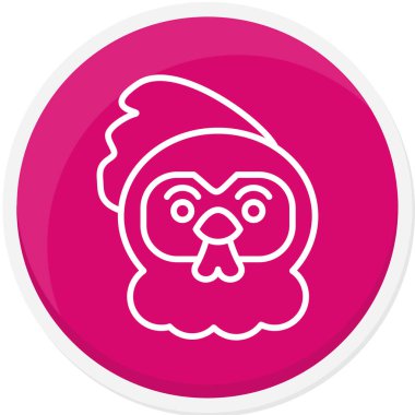 Maymun. Web simgesi vektör illüstrasyonu