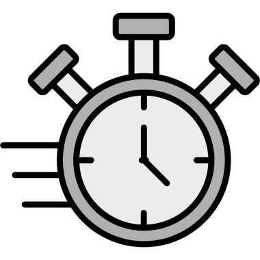 zaman yönetimi simgesi, vektör illüstrasyonu