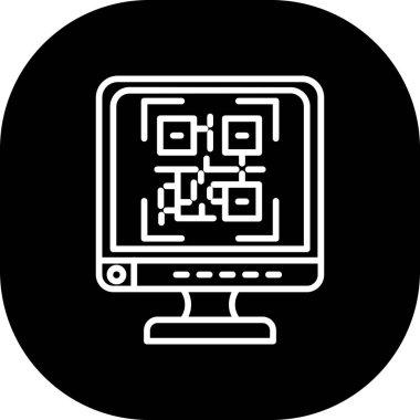 qr kod simgesinin vektör çizimi