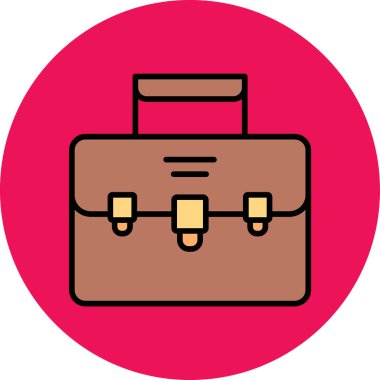 Bavul. Web simgesi basit illüstrasyon